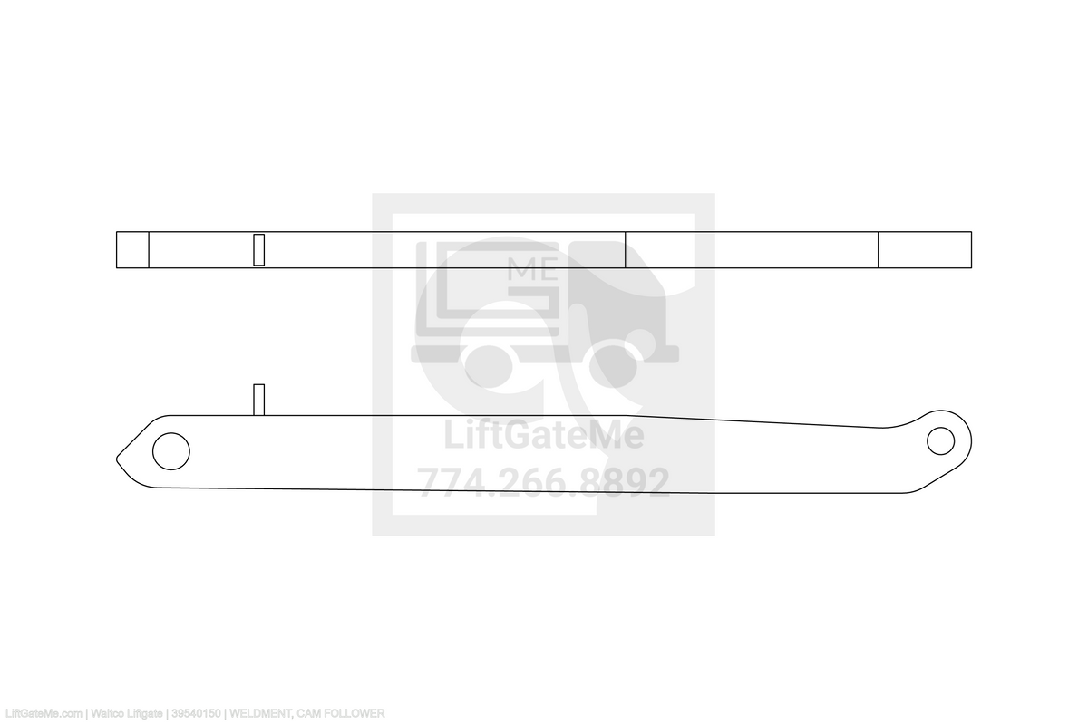 Waltco Liftgate Part Number 39540150 | weldment, cam follower