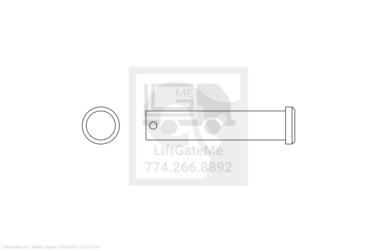Waltco Liftgate Part Number 39540230 | clevis pin