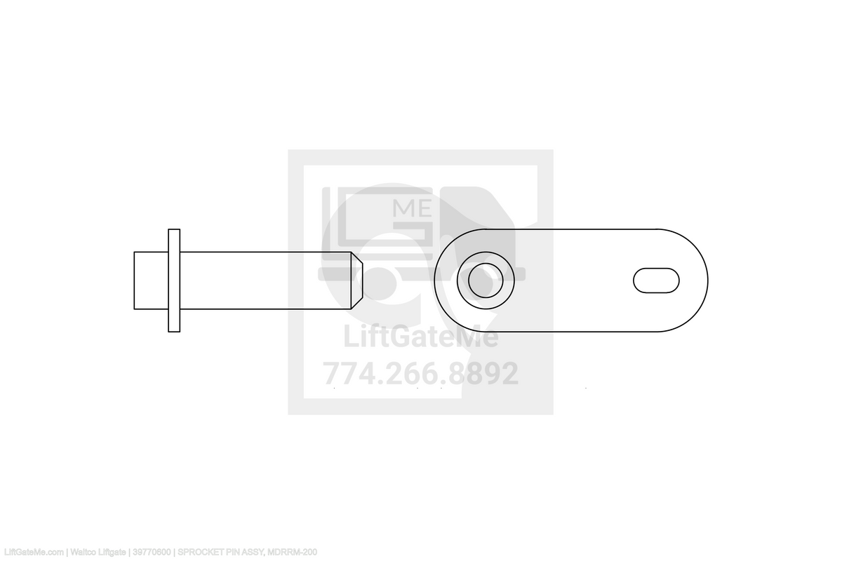 Waltco Liftgate Part Number 39770600 | sprocket pin assy, mdrrm-200
