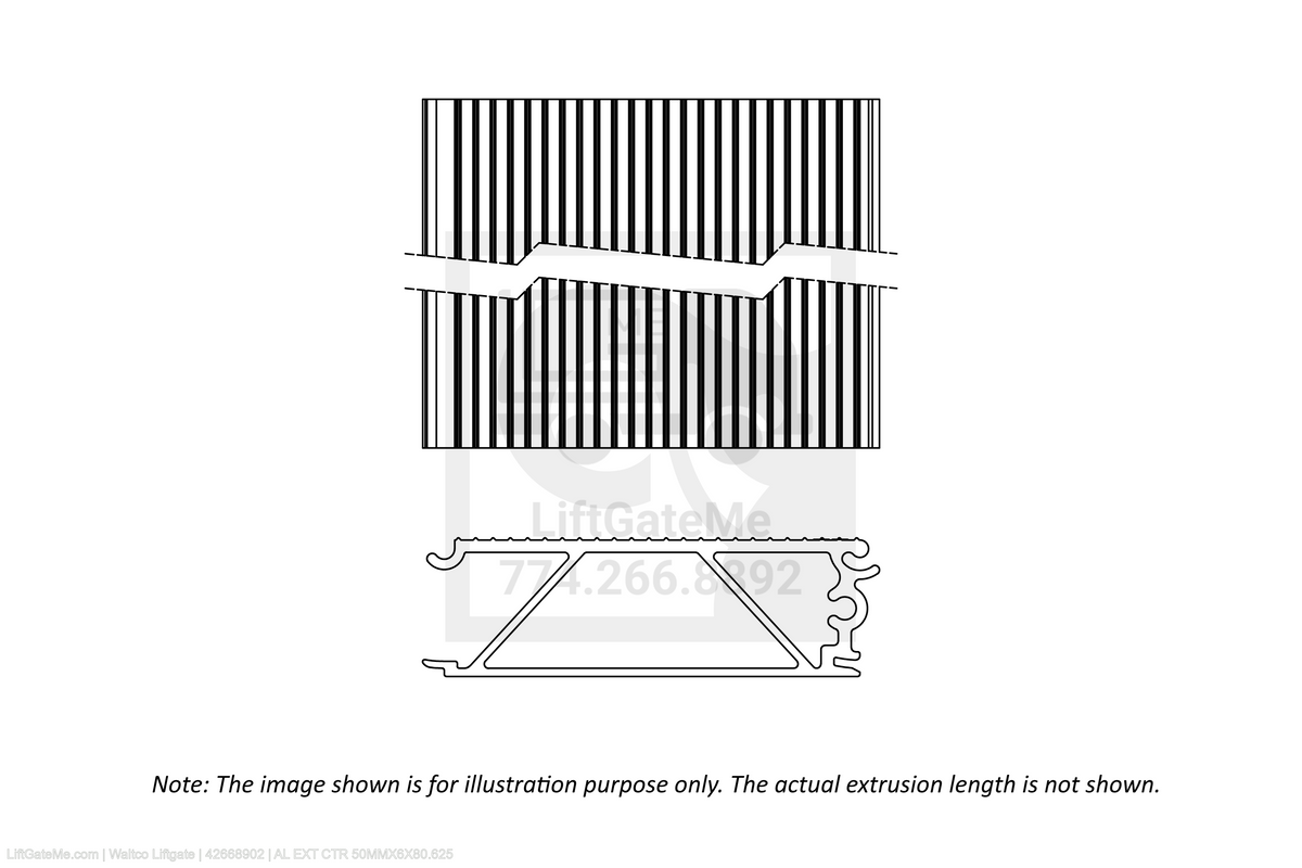 Waltco Liftgate Part Number 42668902 | al ext ctr 50mmx6x80.625