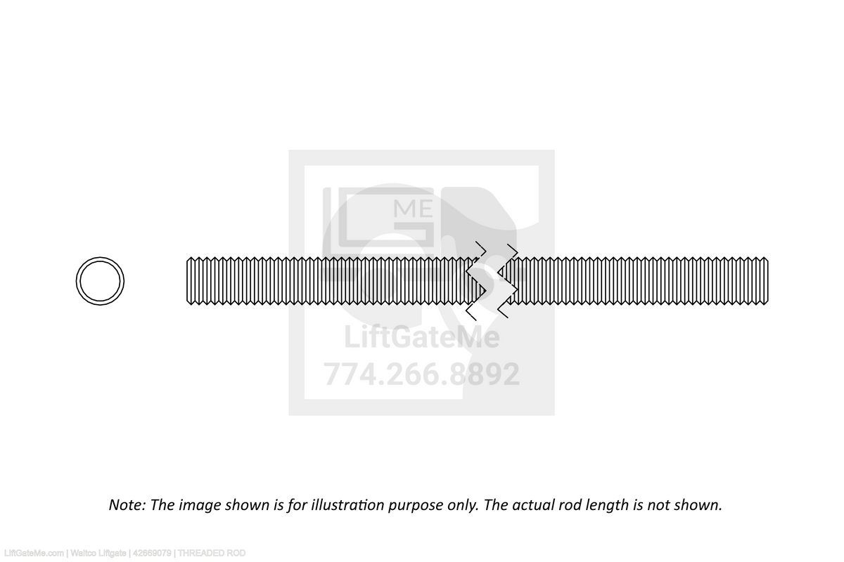 Waltco Liftgate Part Number 42669079 | threaded rod