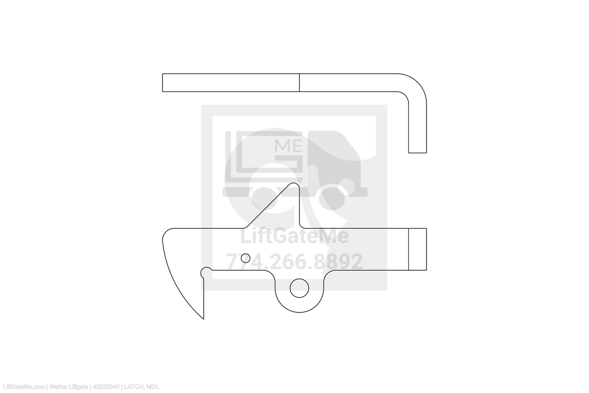 Waltco Liftgate Part Number 43020040 | latch, mdl