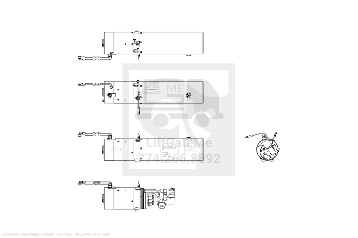 Waltco Liftgate Part Number 70401125 | medical lift pump