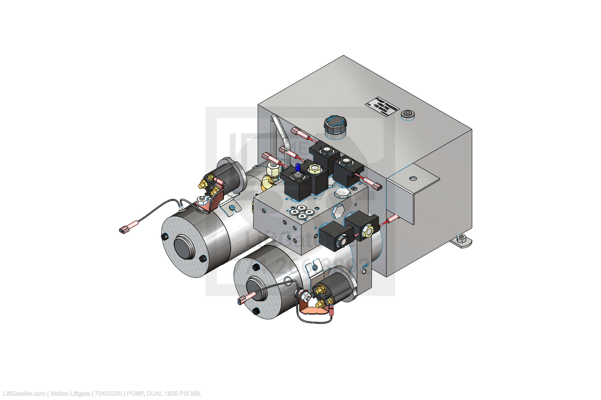 Waltco Liftgate Part Number 70402250 | pump, dual 1800 psi mb.