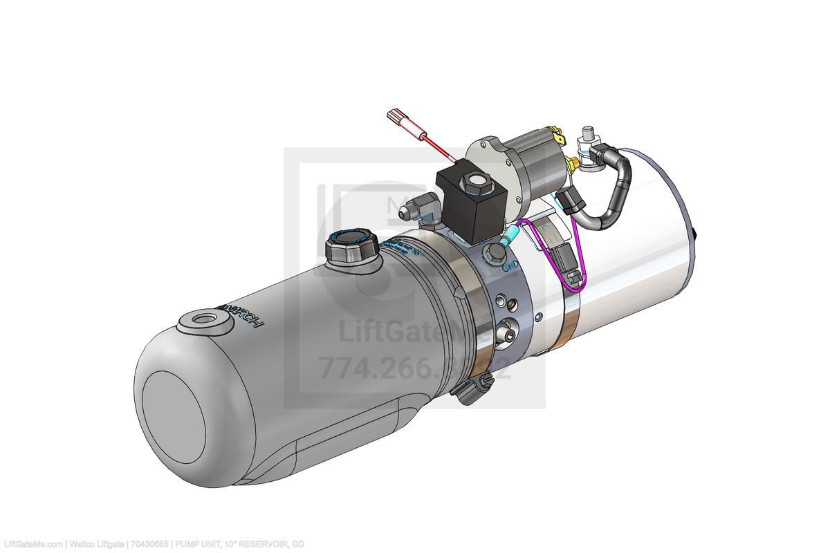 Waltco Liftgate Part Number 70430685 | pump unit, 10" reservoir, gd
