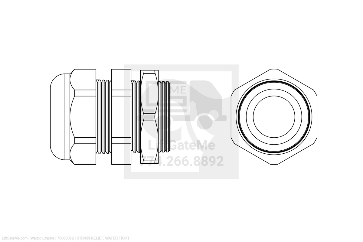Waltco Liftgate Part Number 75080072 | strain relief, water tight