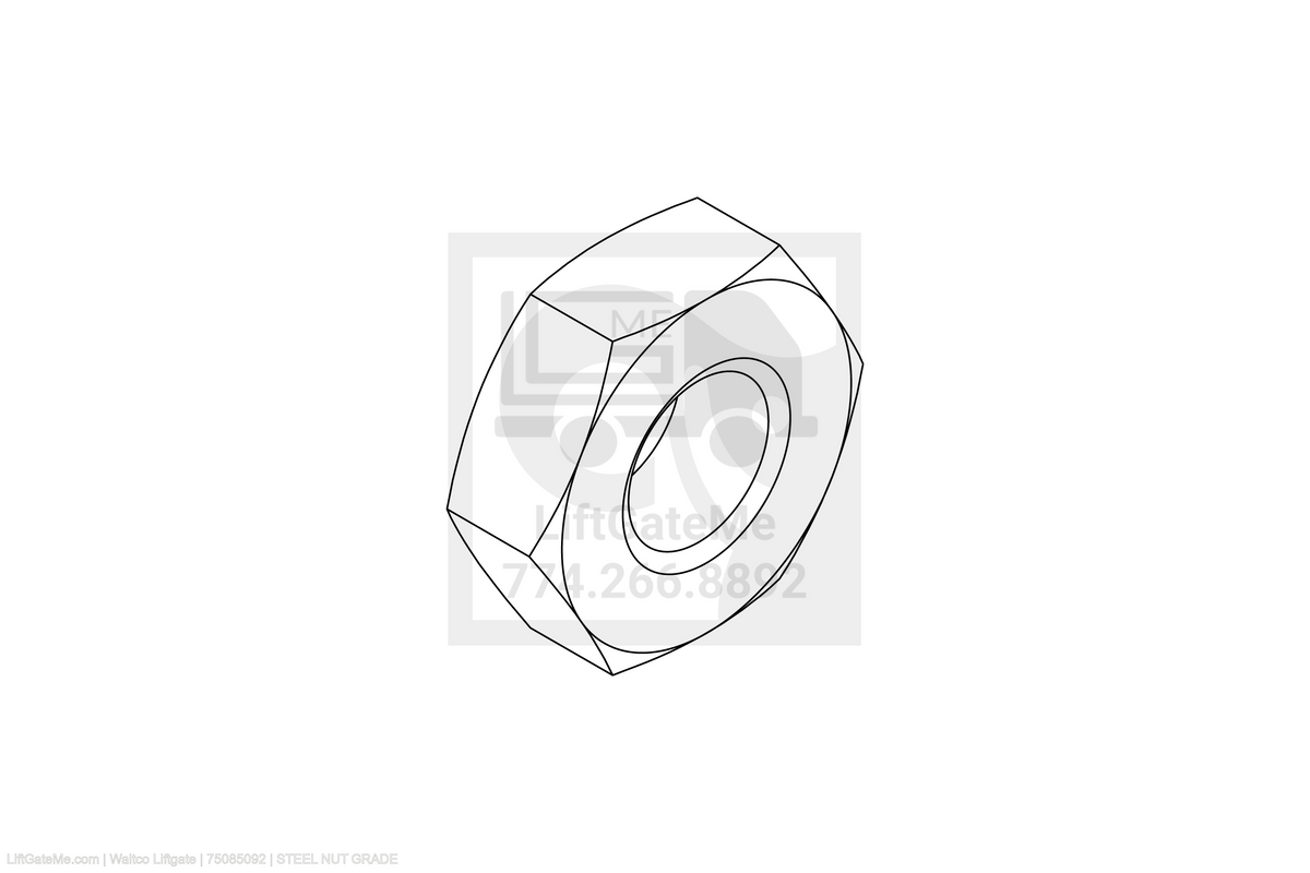 Waltco Liftgate Part Number 75085092 | steel nut grade