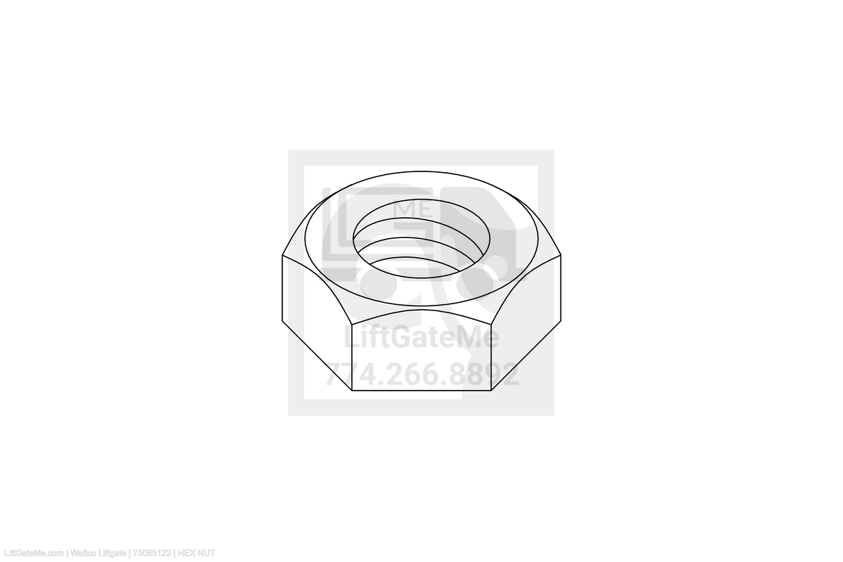Waltco Liftgate Part Number 75085122 | hex nut