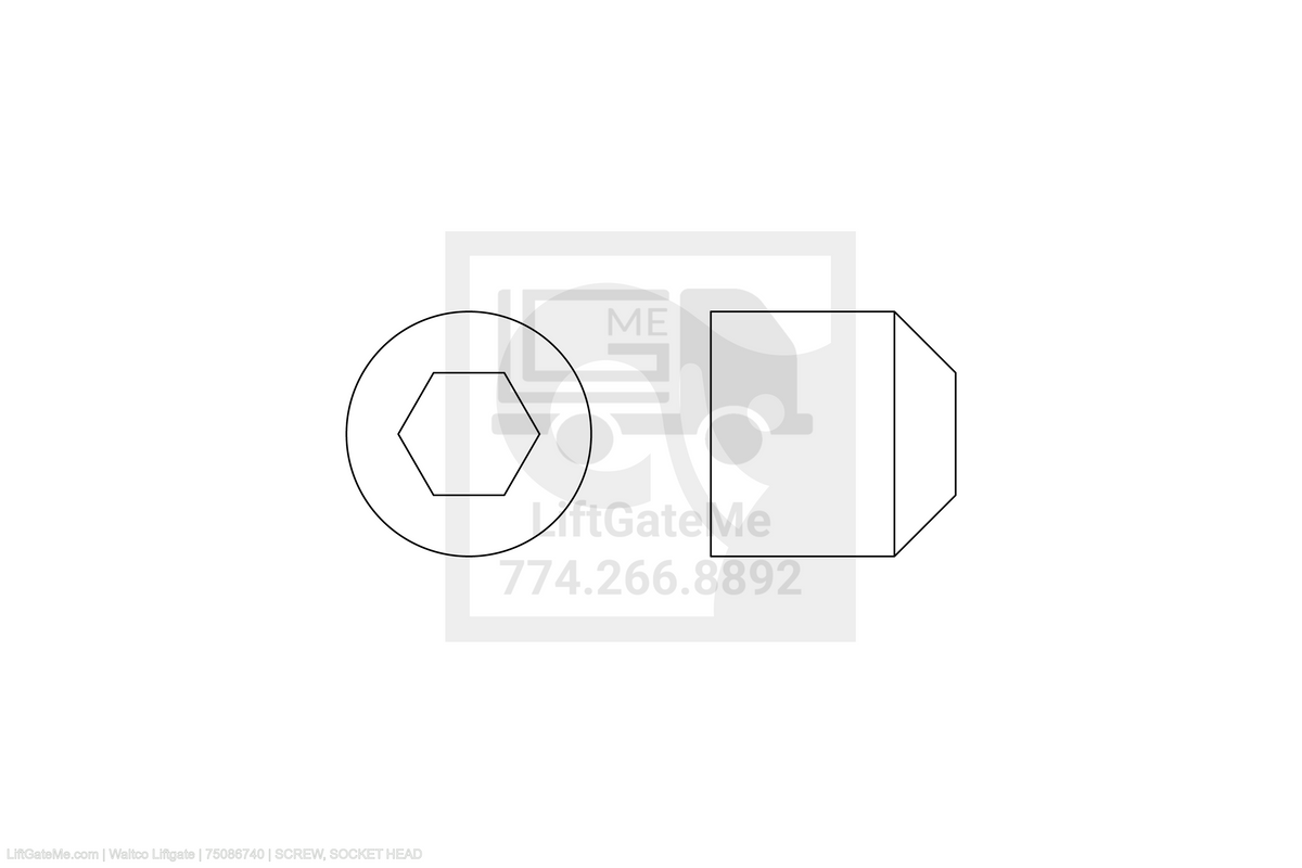 Waltco Liftgate Part Number 75086740 | screw, socket head