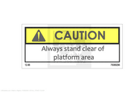 Waltco Liftgate Part Number 75089296 | decal, stand clear