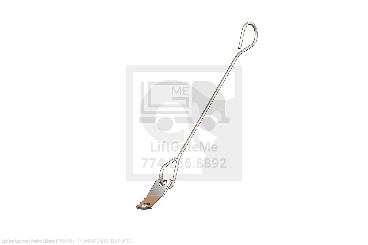 Waltco Liftgate Part Number 75089511 | 6" lanyard with tab plated