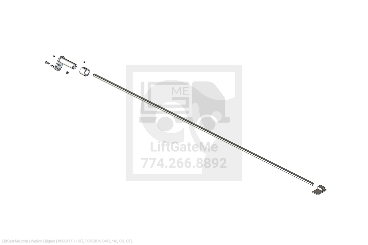 Waltco Liftgate Part Number 80004713 | kit, torsion bar, 1/2, cs, stl