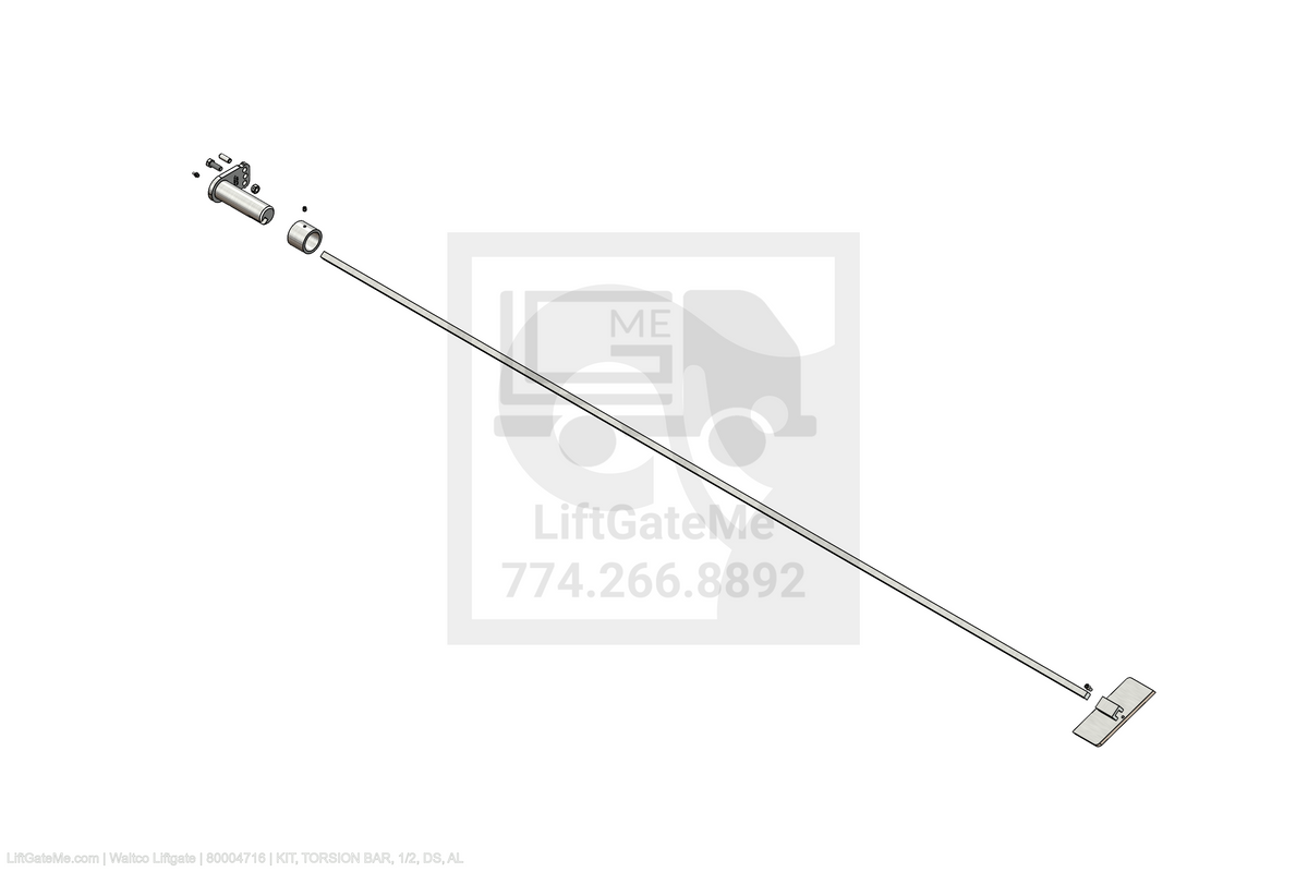 Waltco Liftgate Part Number 80004716 | kit, torsion bar, 1/2, ds, al