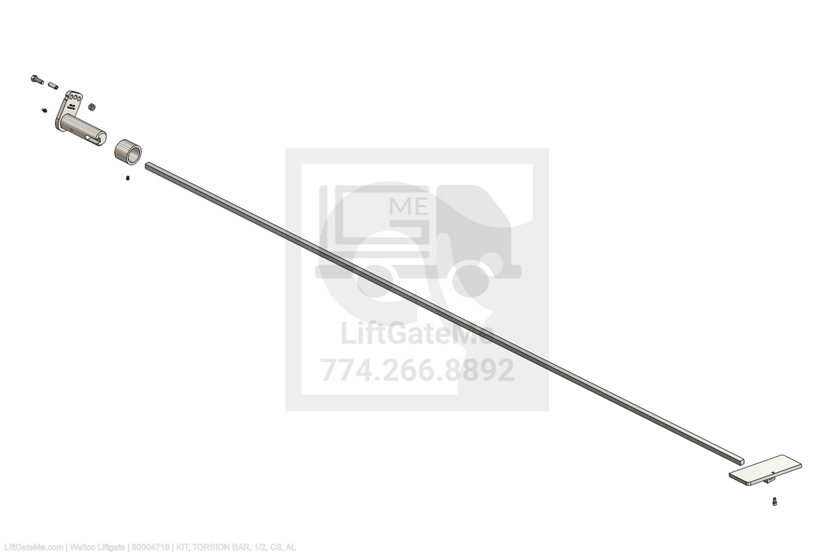 Waltco Liftgate Part Number 80004718 | kit, torsion bar, 1/2, cs, al