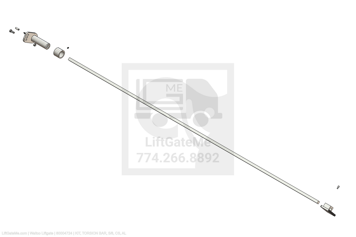 Waltco Liftgate Part Number 80004724 | kit, torsion bar, 5/8, cs, al