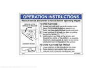 Waltco Liftgate Part Number 80100852 | decal, operation (f,c & e)