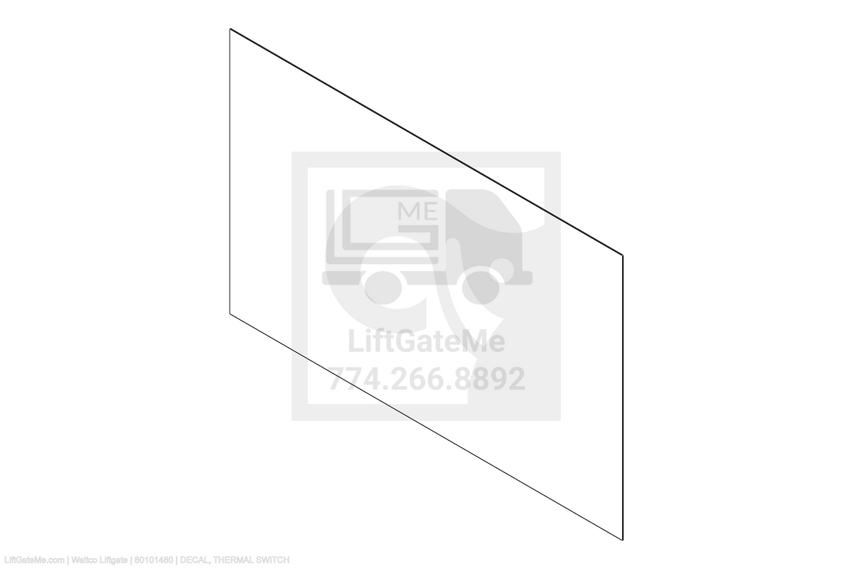 Waltco Liftgate Part Number 80101480 | decal, thermal switch