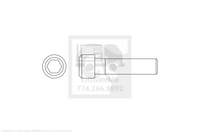 Waltco Liftgate Part Number 85803237 | 3/8-16x1-1/2" lg, plated, gr 5