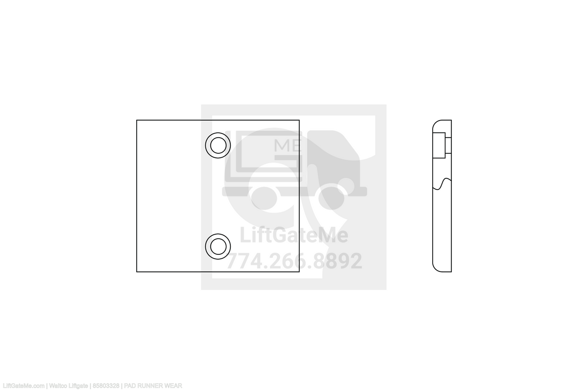 Waltco Liftgate Part Number 85803328 | pad runner wear