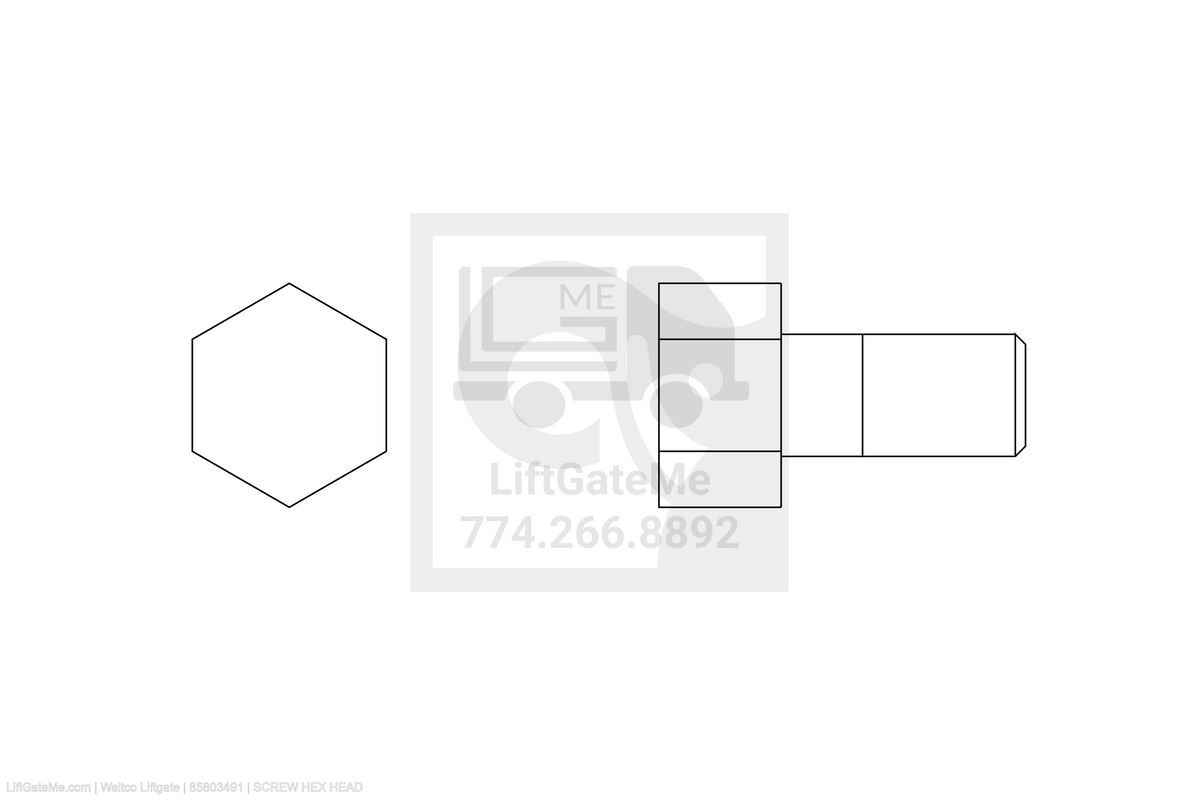 Waltco Liftgate Part Number 85803491 | screw hex head