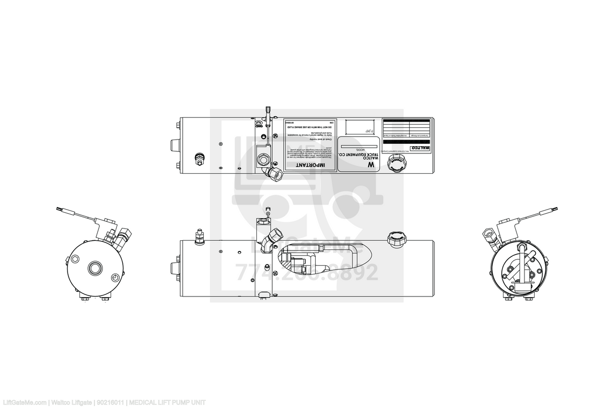 Waltco Liftgate Part Number 90216011 | medical lift pump unit