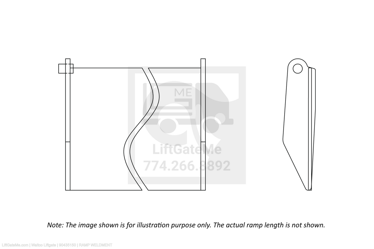 Waltco Liftgate Part Number 90435150 | ramp weldment