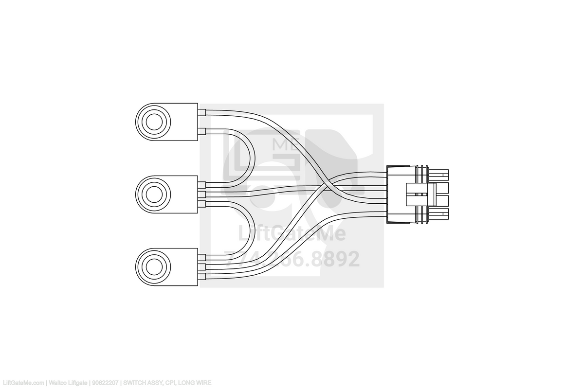 Waltco Liftgate Part Number 90622207 | switch assy, cpi, long wire