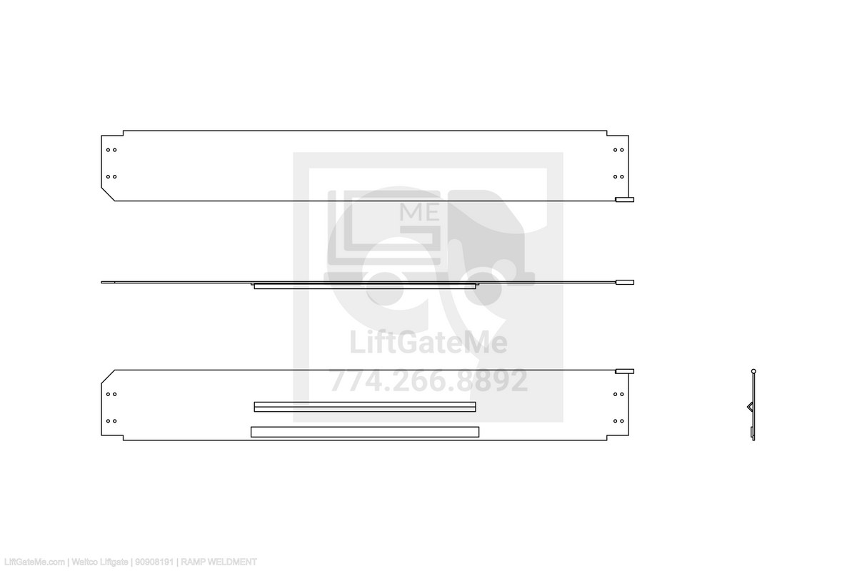 Waltco Liftgate Part Number 90908191 | ramp weldment