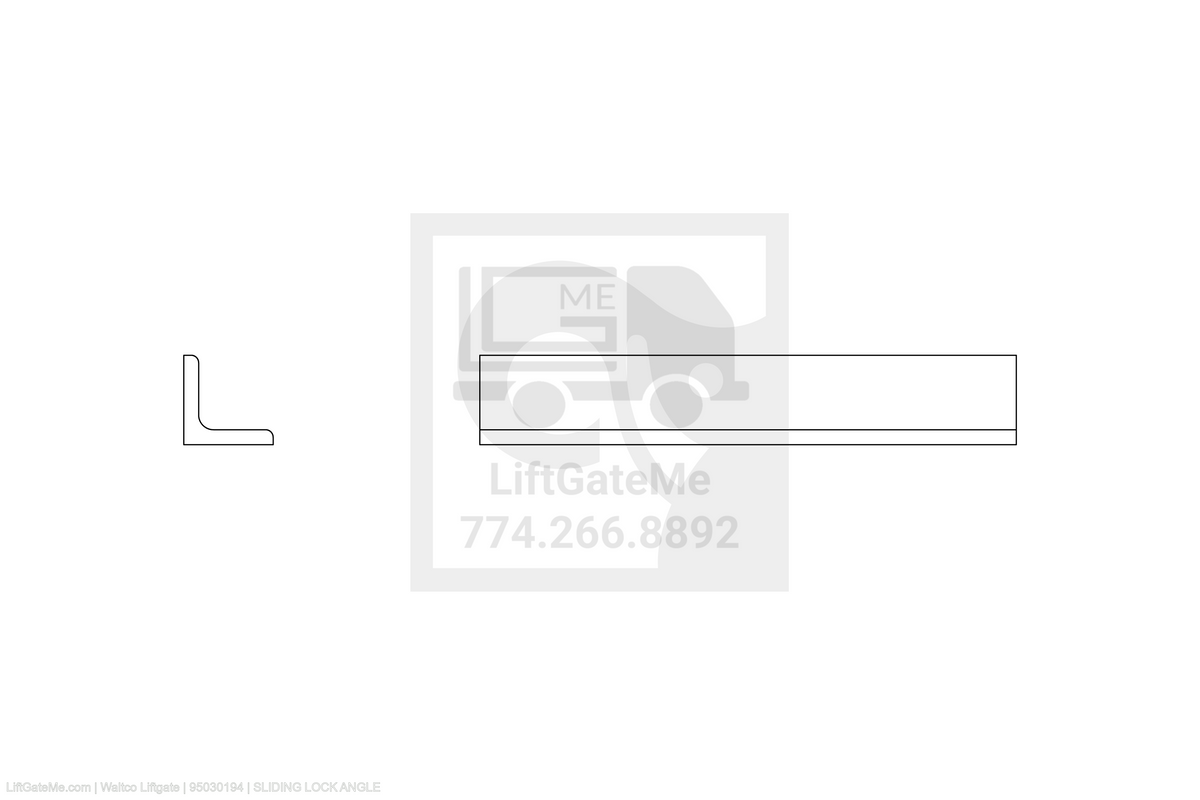 Waltco Liftgate Part Number 95030194 | sliding lock angle