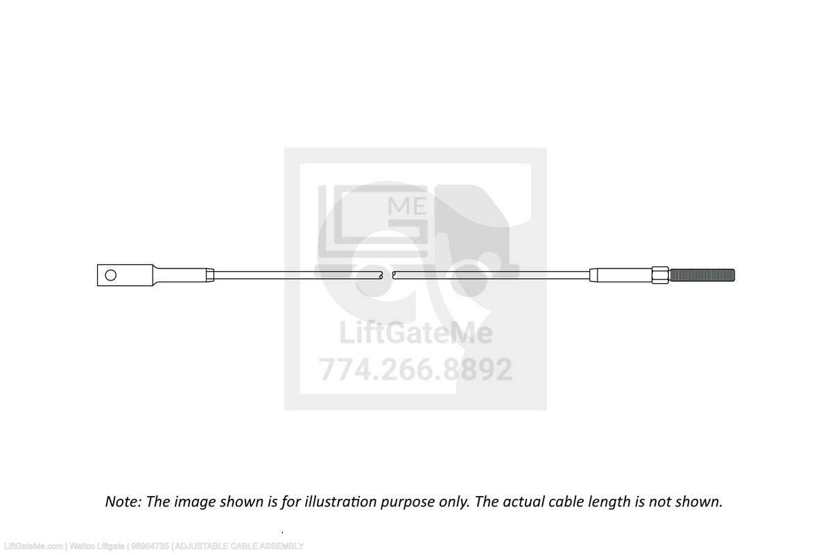 Waltco Liftgate Part Number 98964735 | adjustable cable assembly