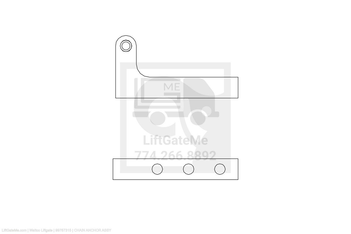 Waltco Liftgate Part Number 99767315 | chain anchor assy