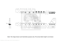 Waltco Liftgate Part Number u30379 | slider assembly, rh