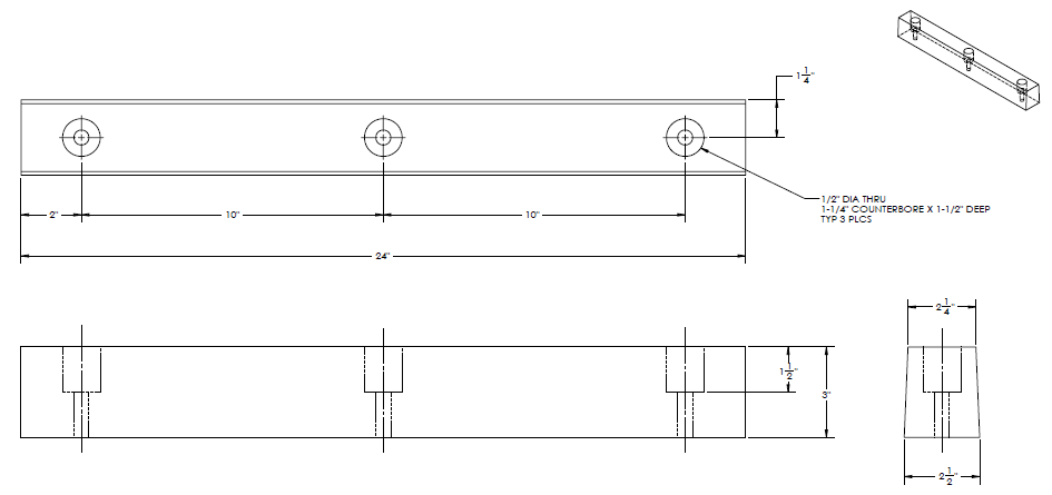 Waltco Liftgate 24" Bumper 26297604