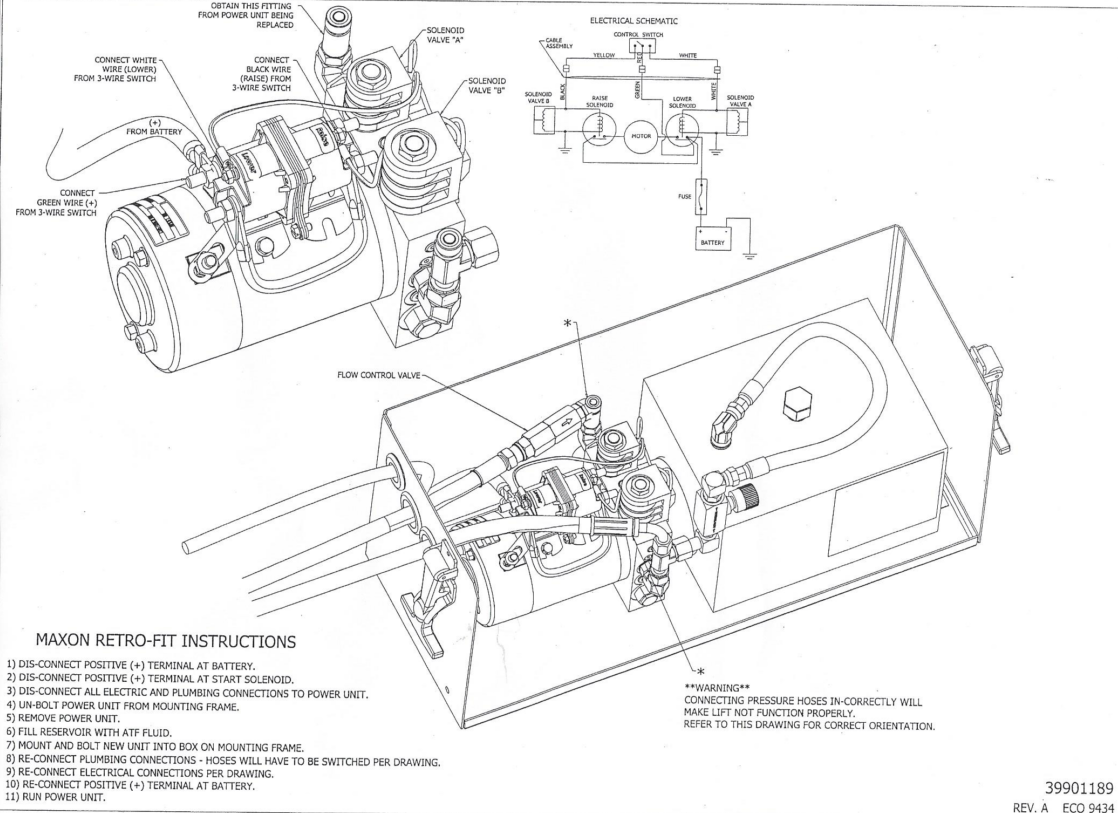 The handbook to replace your Maxon power unit - 267655-01 instructions