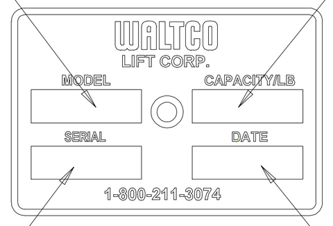 How to locate your Waltco serial number and model