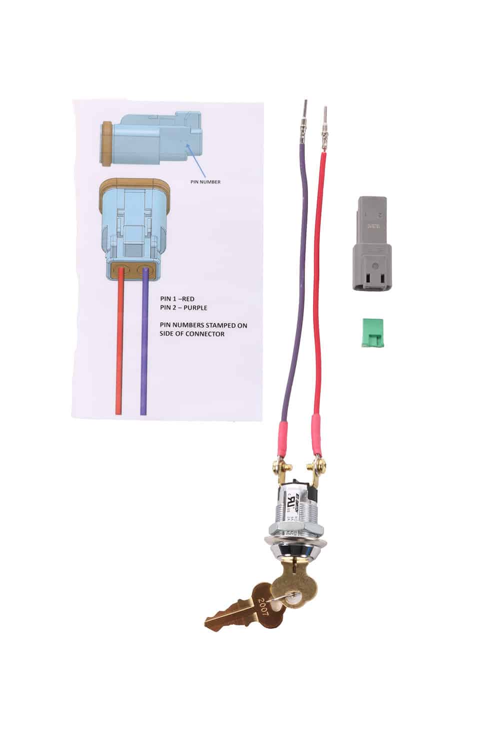 Assembly, Key Switch for SafeFreight Alarm (Part# 800-27)