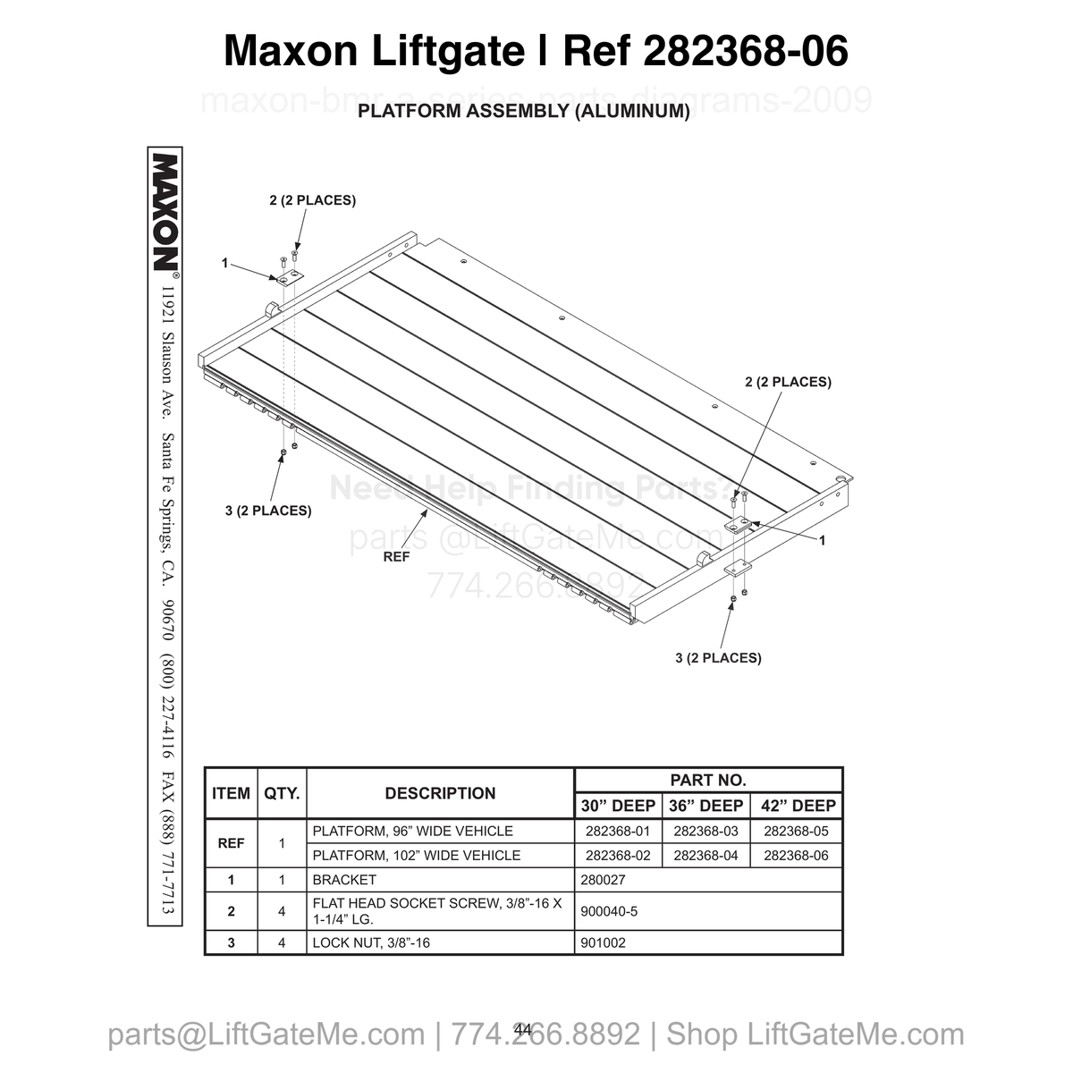 maxon liftgate 12345