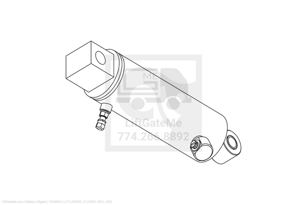 Waltco Liftgate Part Number 1000800-2 | cylinder, closer, wdl, sae