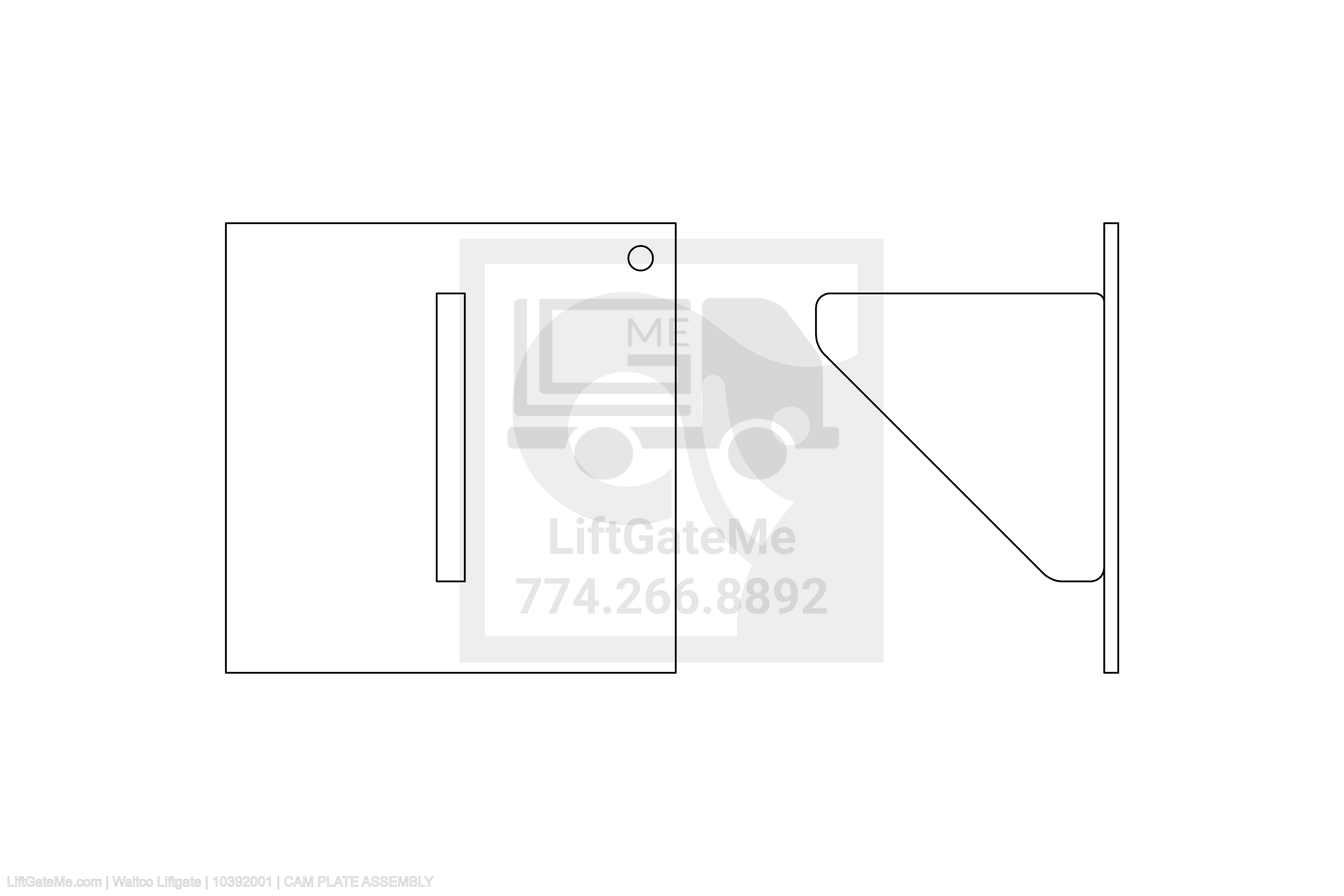 Waltco Liftgate Part Number 10392001 | cam plate assembly