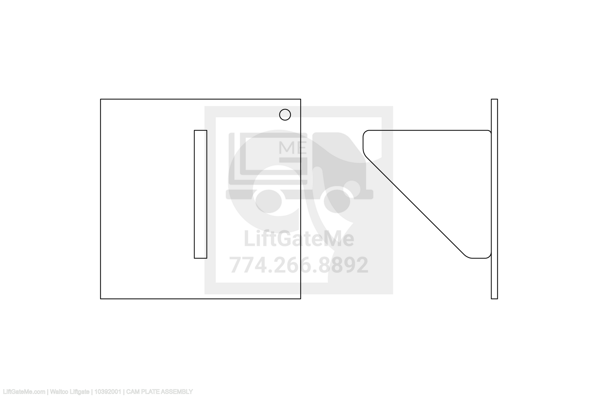 Waltco Liftgate Part Number 10392001 | cam plate assembly