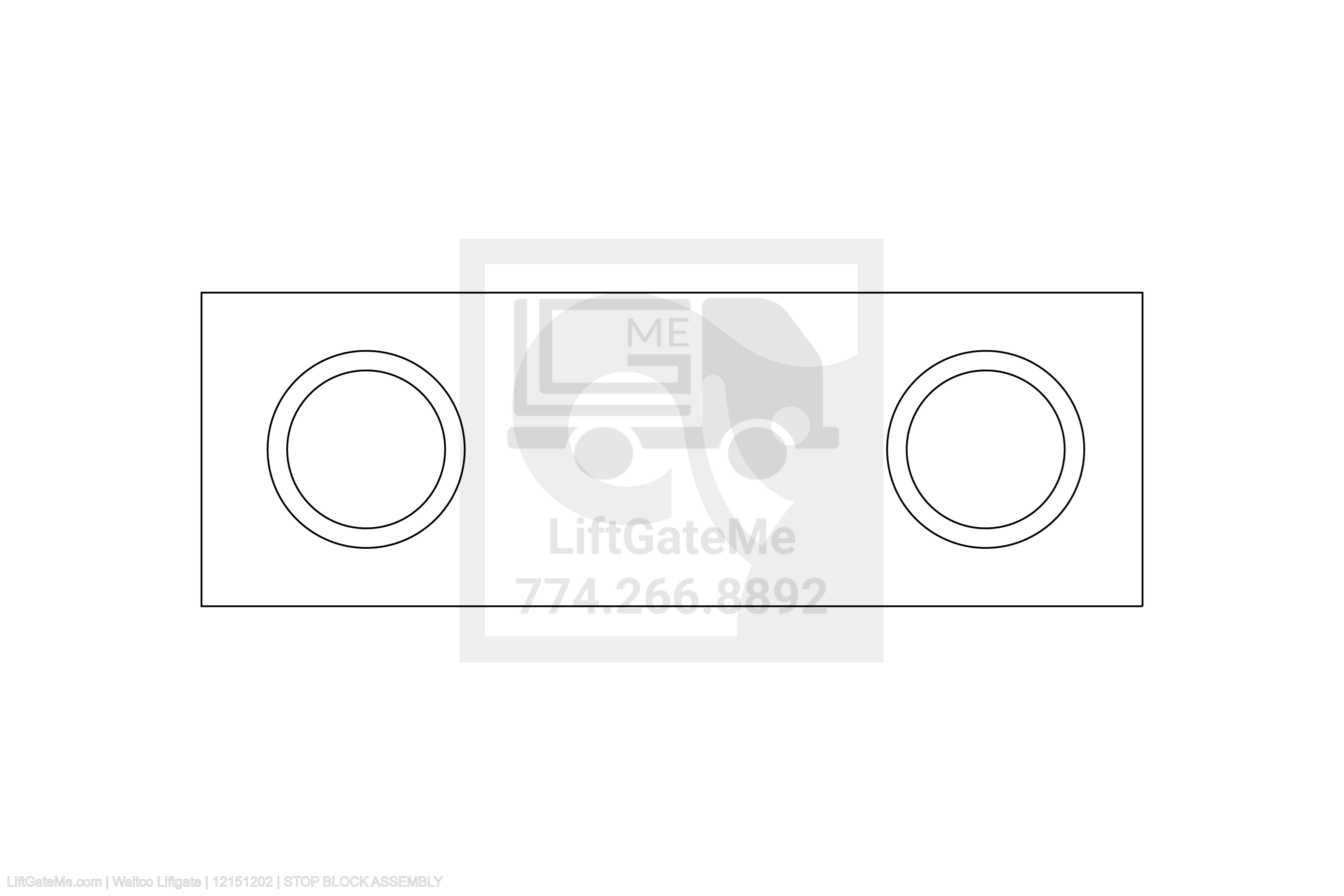 Waltco Liftgate Part Number 12151202 | stop block assembly