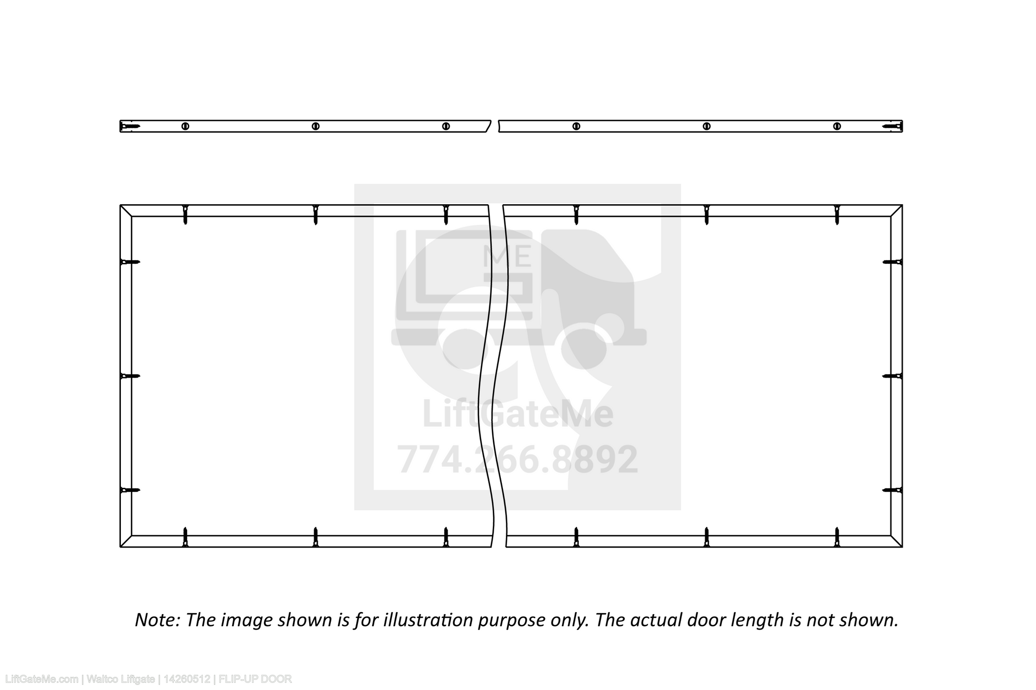 Waltco Liftgate Part Number 14260512 | flip-up door