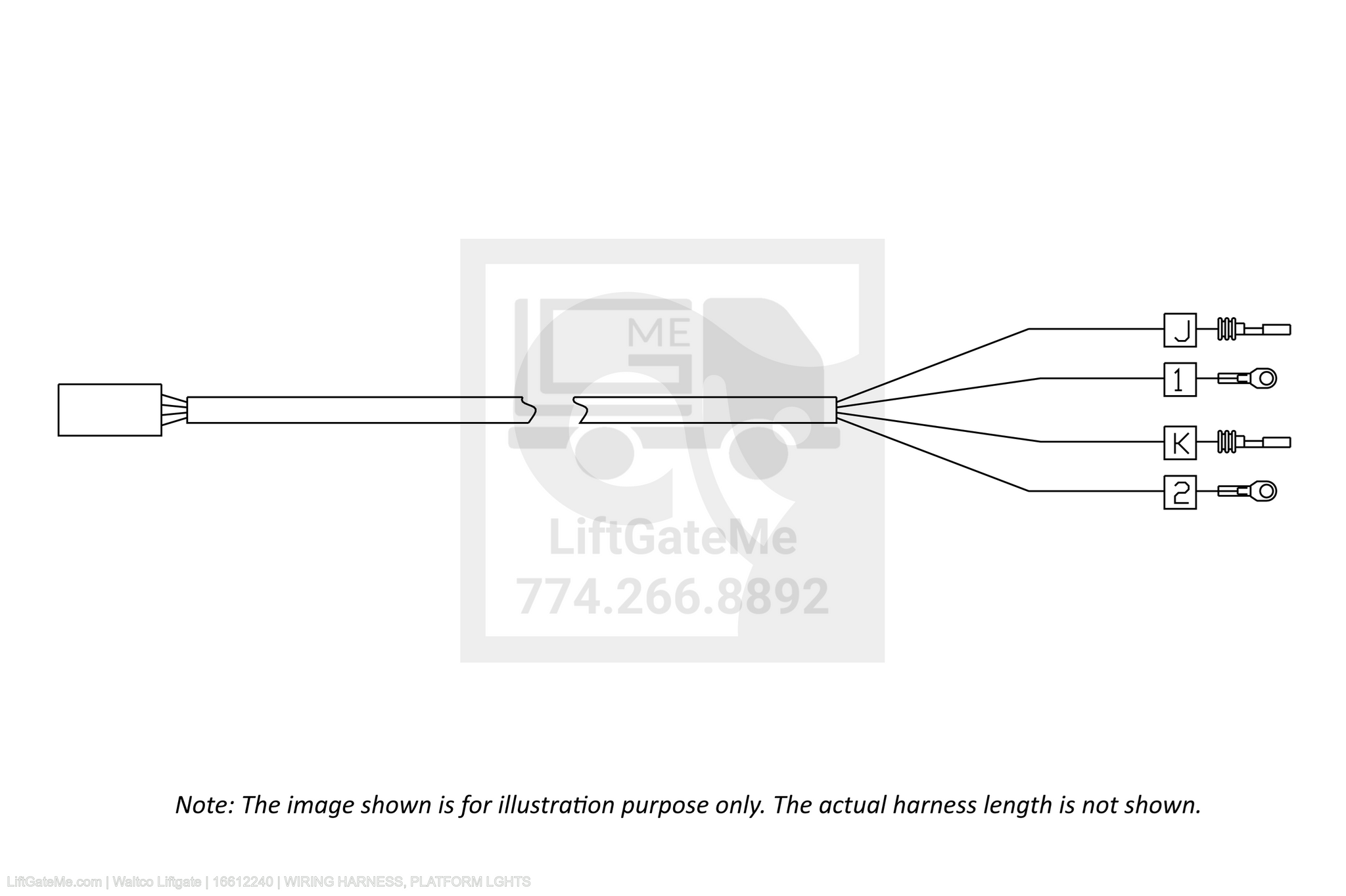 Waltco Liftgate Part Number 16612240 | wiring harness, platform lghts