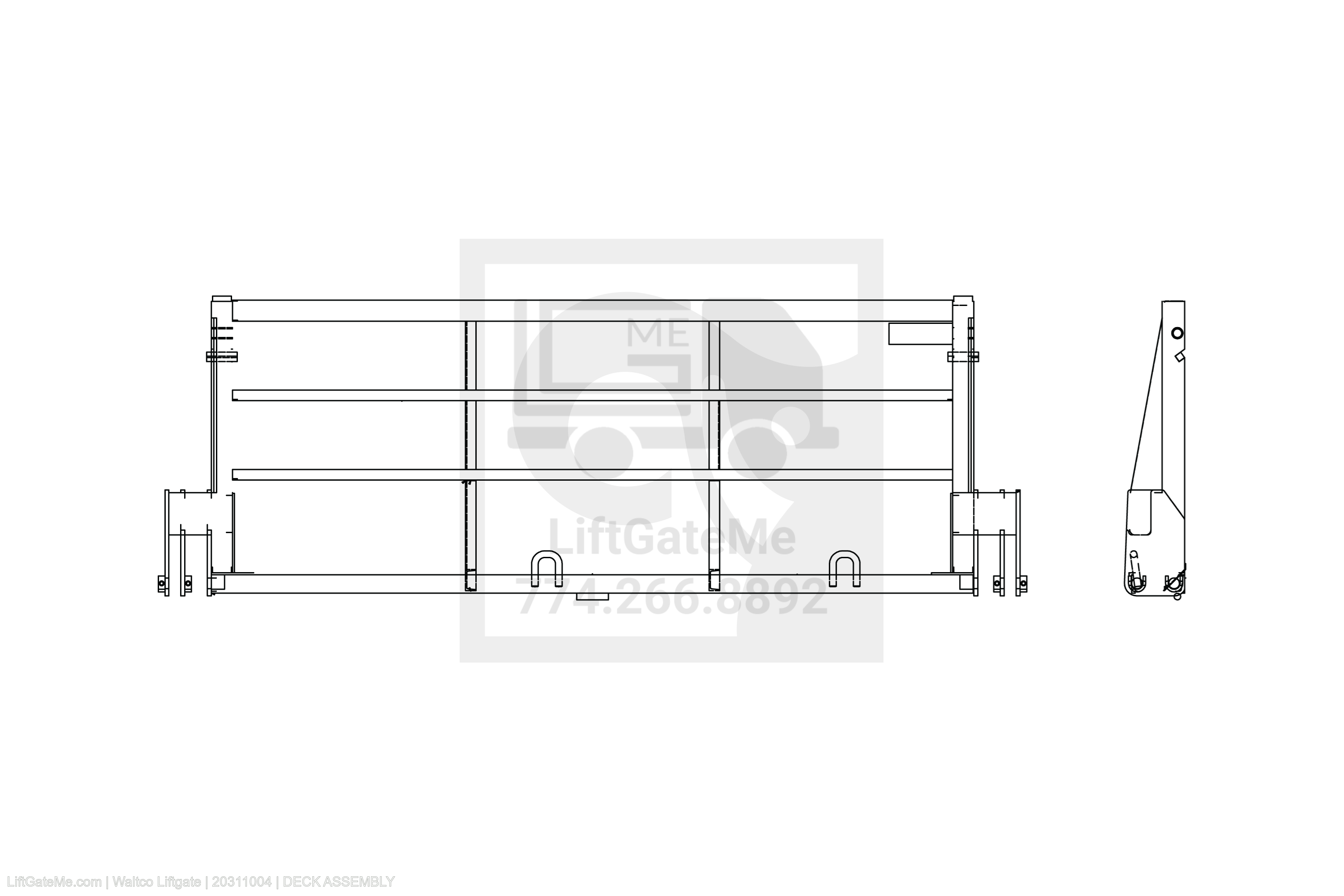 Waltco Liftgate Part Number 20311004 | deck assembly