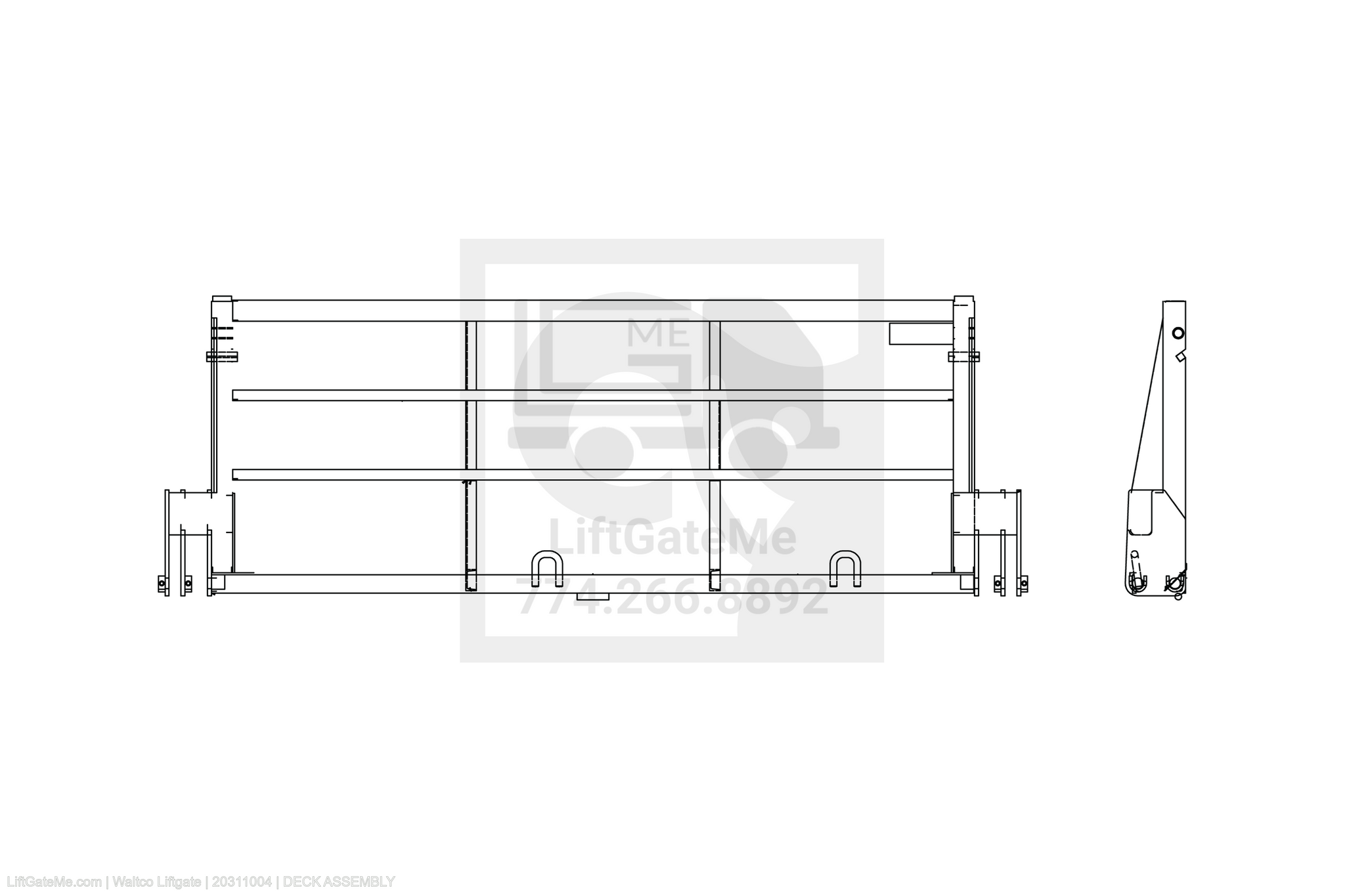 Waltco Liftgate Part Number 20311004 | deck assembly