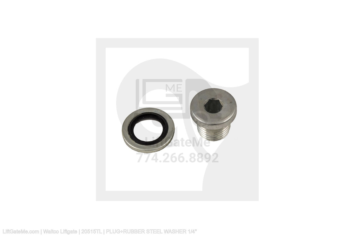 Waltco Liftgate Part Number 20515tl | plug+rubber steel washer 1/4"