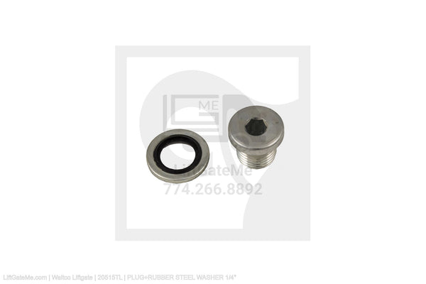 Waltco Liftgate Part Number 20515tl | plug+rubber steel washer 1/4