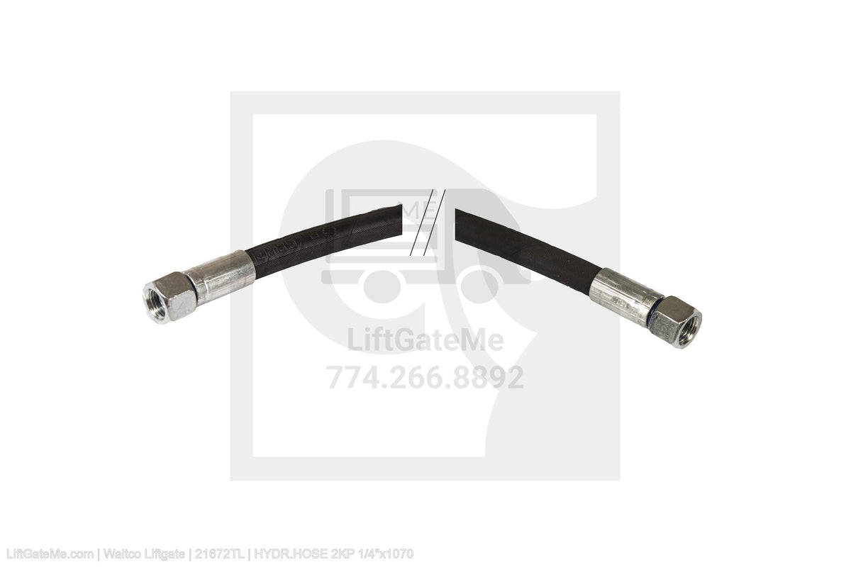 Waltco Liftgate Part Number 21672tl | hydr.hose 2kp 1/4"x1070