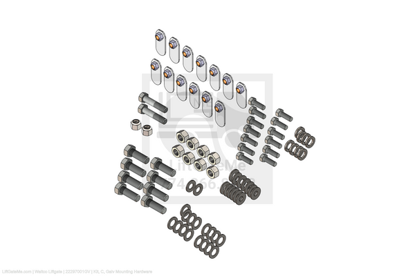 This is an image for a Waltco liftgate Kit, C, Galv Mounting Hardware