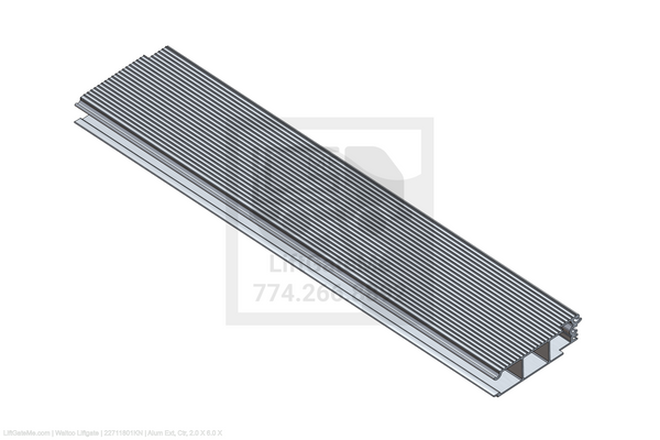 This is an image for a Waltco liftgate Alum Ext, Ctr, 2.0 X 6.0 X